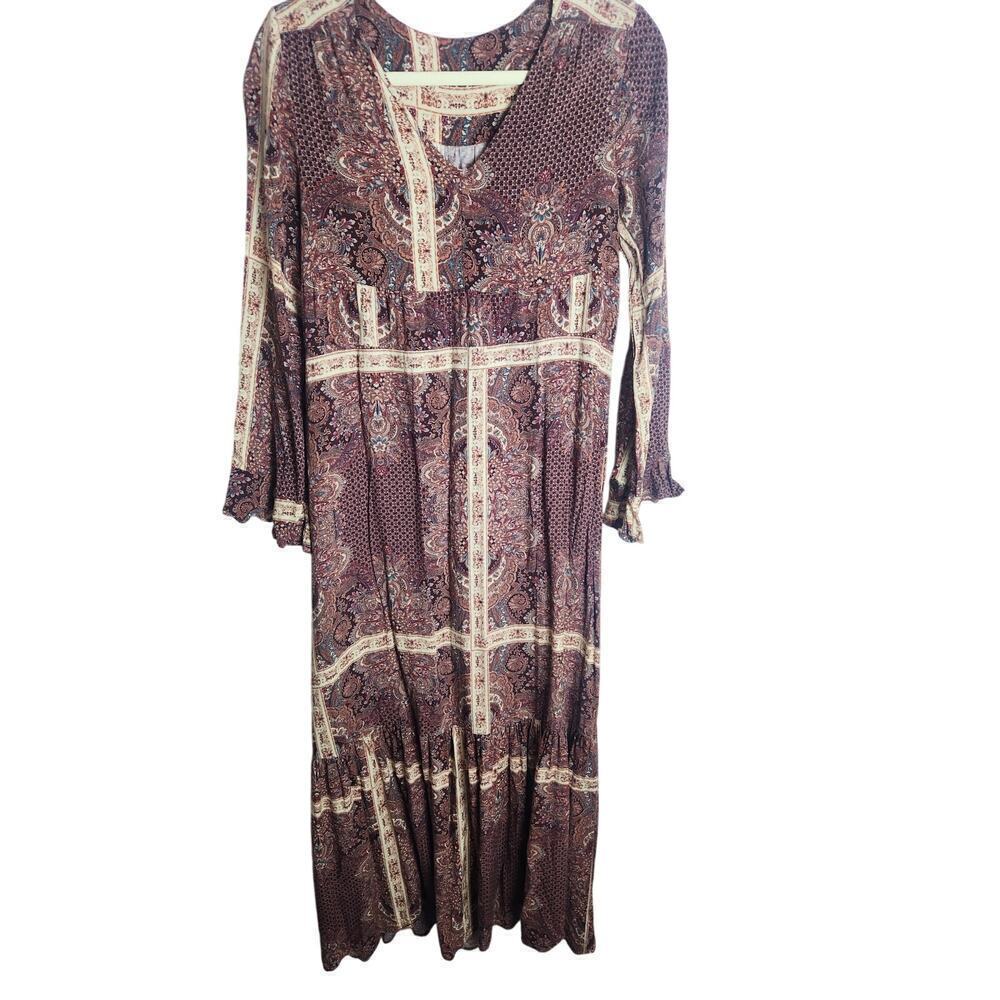 Altar'd State Midi dress sz S missing brand tag patchwork Paisley boho cottage